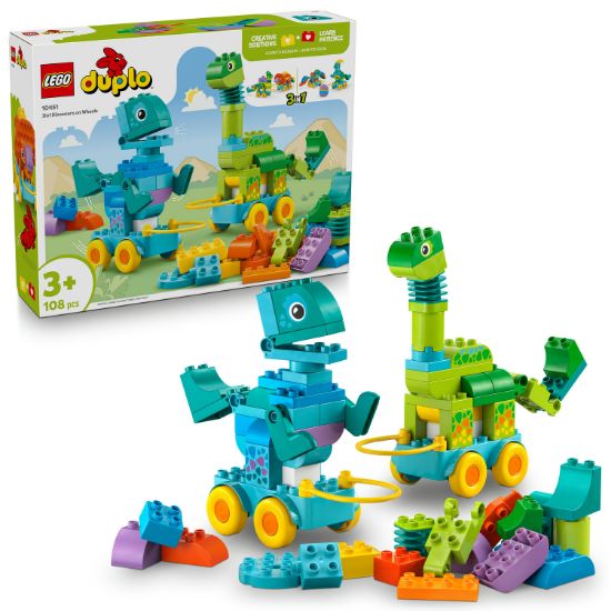 Obrázek 3 v 1: Dinosauři na kolečkách