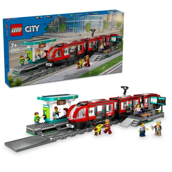 Obrázek Tramvaj a zastávka v centru města