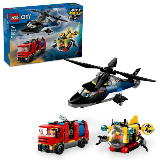 Obrázek Remix: Helikoptéra, hasičský vůz a ponorka