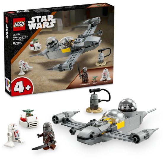 Obrázek Mando, Grogu a stíhačka N-1 Starfighter™