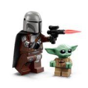 Obrázek Mandalorian a Grogu a spídrová motorka
