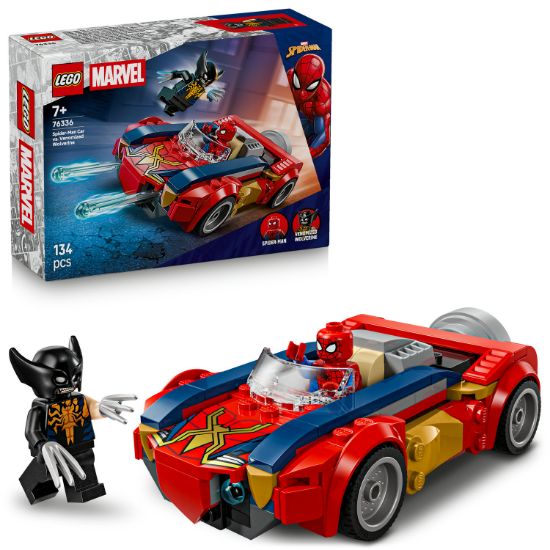 Obrázek Spider-Man a auto vs. venomizovaný Wolverine