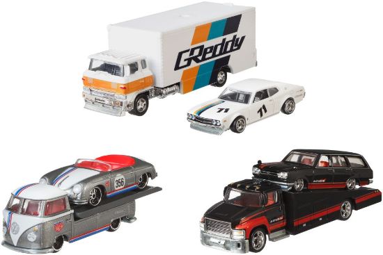 Obrázek Hot Wheels tahač a závodní angličák asst