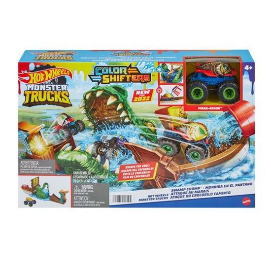 Obrázek HW MONSTER TRUCKS COLOR SHIFTERS ZUŘIVÝ KROKODÝL