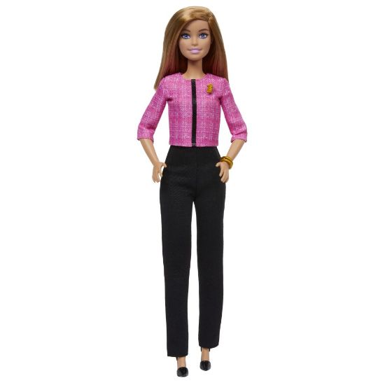 Obrázek Barbie Lídryně budoucnosti - hnědovláska v kalhotvém kostýmku 
