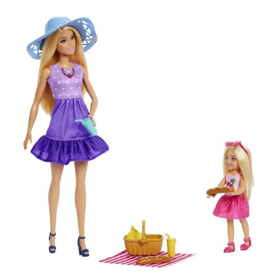 Obrázek Barbie panenky Malibu a Chelsea na pikniku