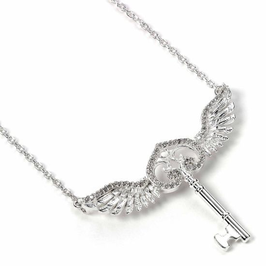Obrázek Stříbrný náhrdelník Harry Potter - Létající klíč s krystaly