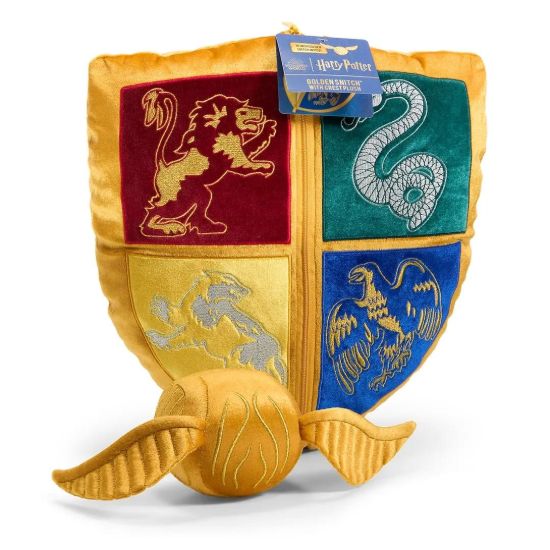 Obrázek Polštář a plyšák Harry Potter - Znak Bradavic a Zlatonka