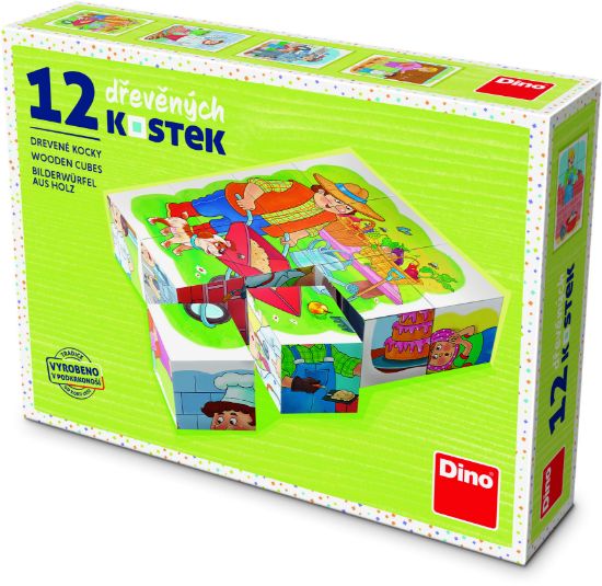Obrázek Dřevěné kostky Povolání – 12 kostek