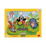 Obrázek Puzzle Krteček zahradník 12 dílků deskové tvary