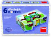 Obrázek Dřevěné kostky Doprava – 6 kostek