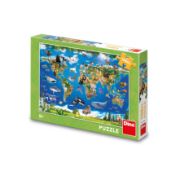 Obrázek Puzzle Mapa zvířat 100 XL dílků