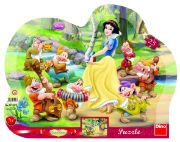 Obrázek Puzzle Sněhurka a 7 trpaslíků 25 dílků deskové