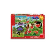 Obrázek Puzzle Krteček a paraplíčko 3x55 dílků