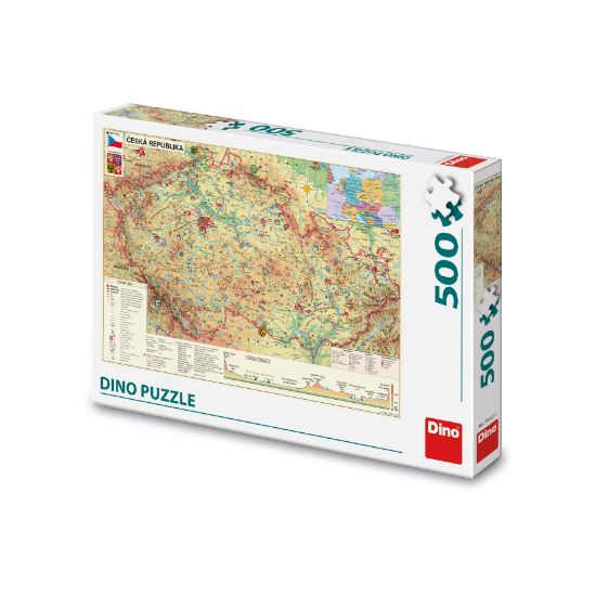 Obrázek Puzzle Mapa České republiky 500 dílků