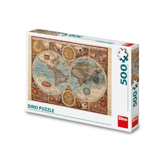 Obrázek Puzzle Mapa světa z roku 1626 500 dílků