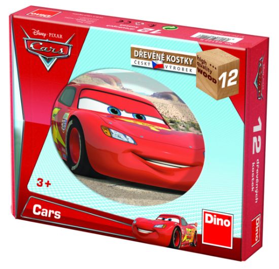 Obrázek Dřevěné kostky Cars ve světě – 12 kostek