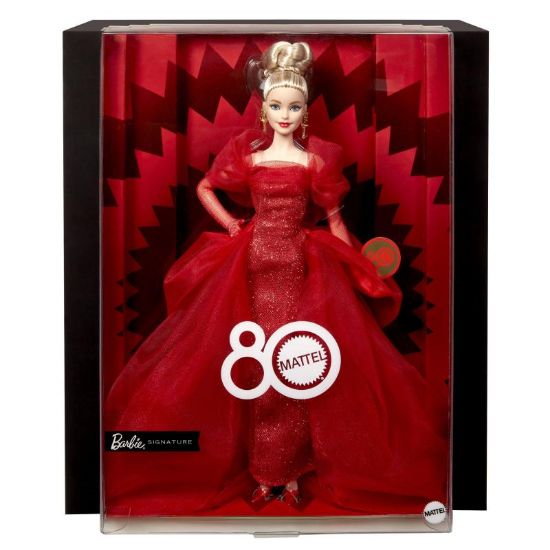 Obrázek Barbie panenka blondýnka 80. výročí mattel