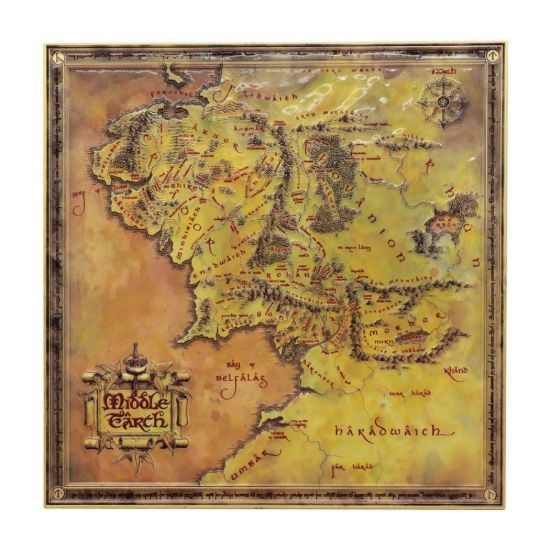 Obrázek Plechová cedule Pán prstenů - Mapa